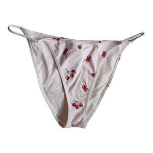 Forever 21 Cream Cherry Bikini Bottom